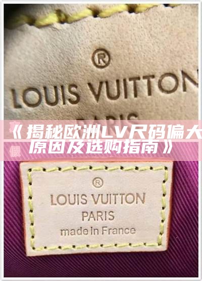 《揭秘欧洲LV尺码偏大动因及选购指南》